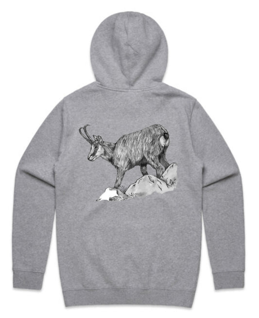 Black and White Chamois Hoodie