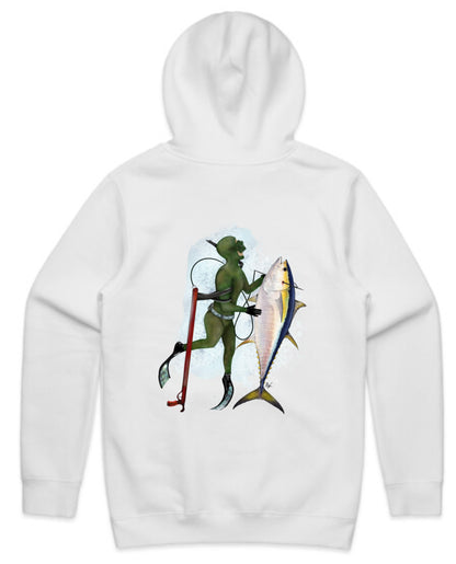 Diver With Yellow Fin Tuna Hoodie