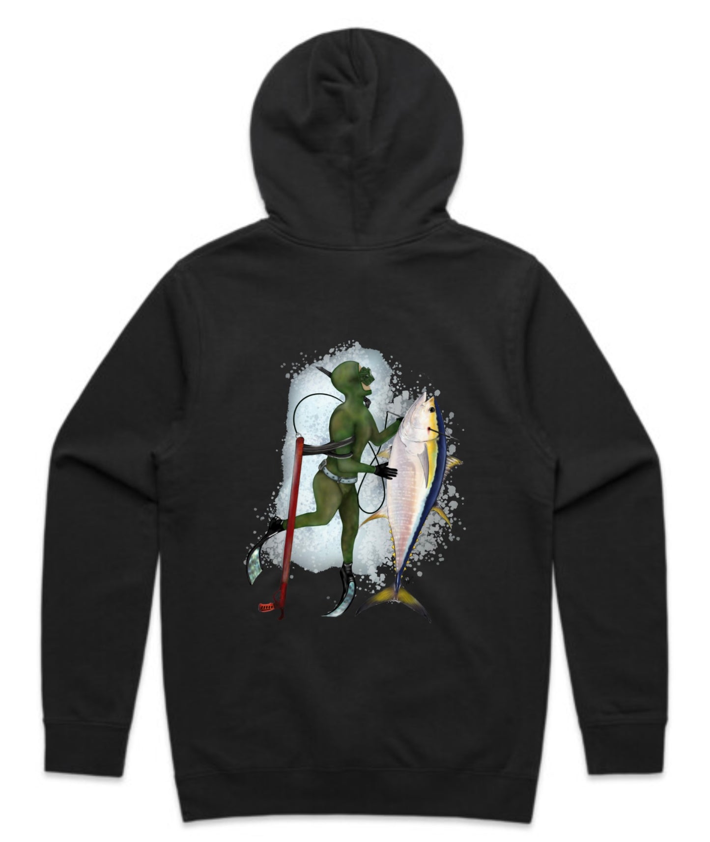 Diver With Yellow Fin Tuna Hoodie