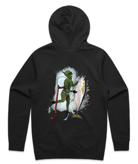 Diver With Yellow Fin Tuna Hoodie