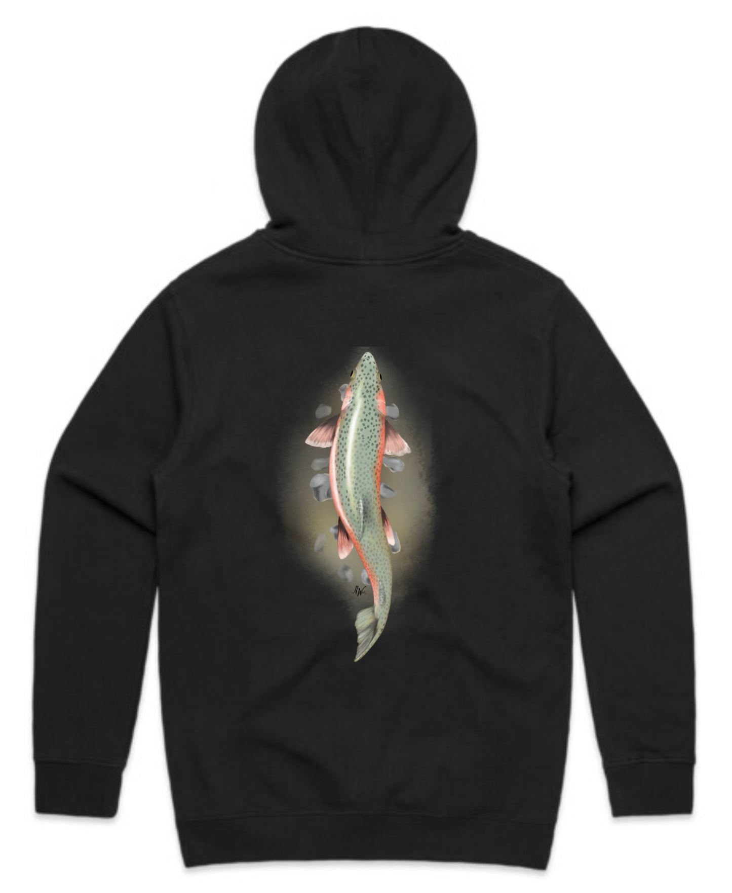 Above Rainbow Trout with Rocks Hoodie