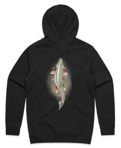 Above Rainbow Trout with Rocks Hoodie