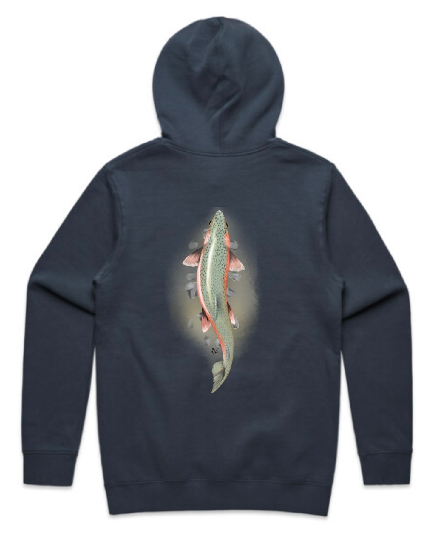 Above Rainbow Trout with Rocks Hoodie