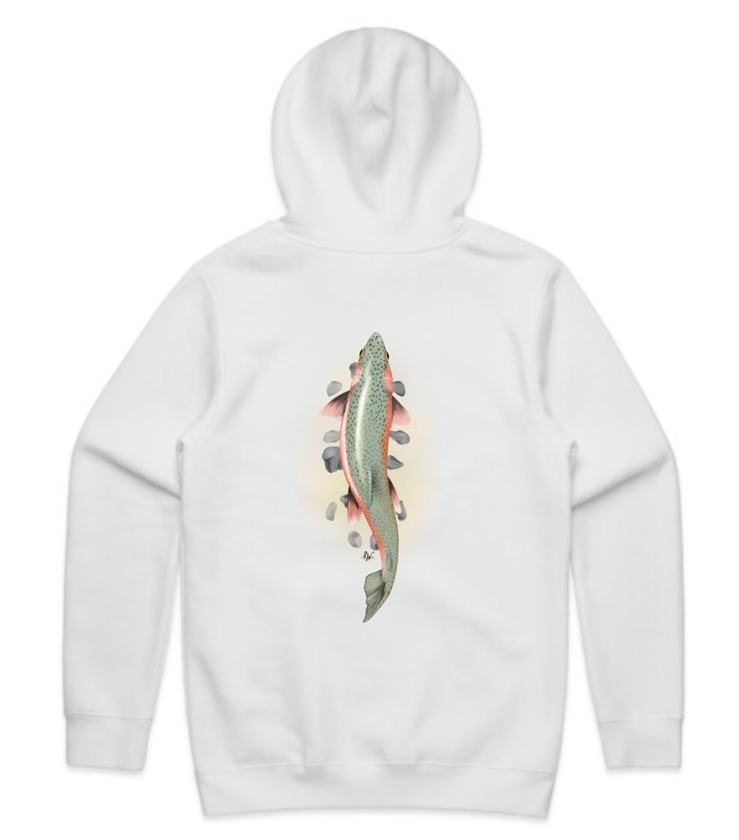 Above Rainbow Trout with Rocks Hoodie