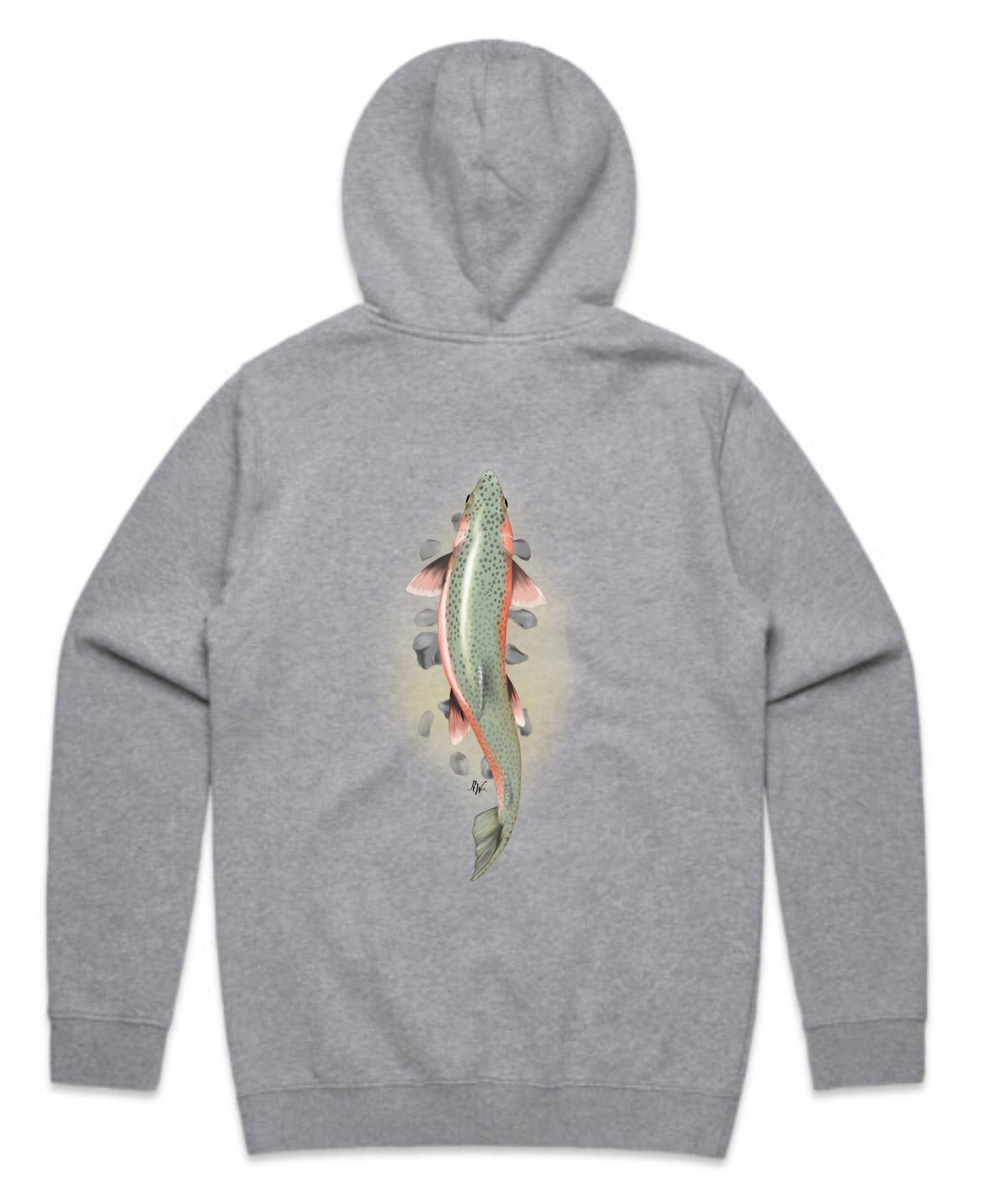 Above Rainbow Trout with Rocks Hoodie