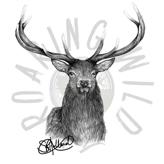 Front Facing Stag original print