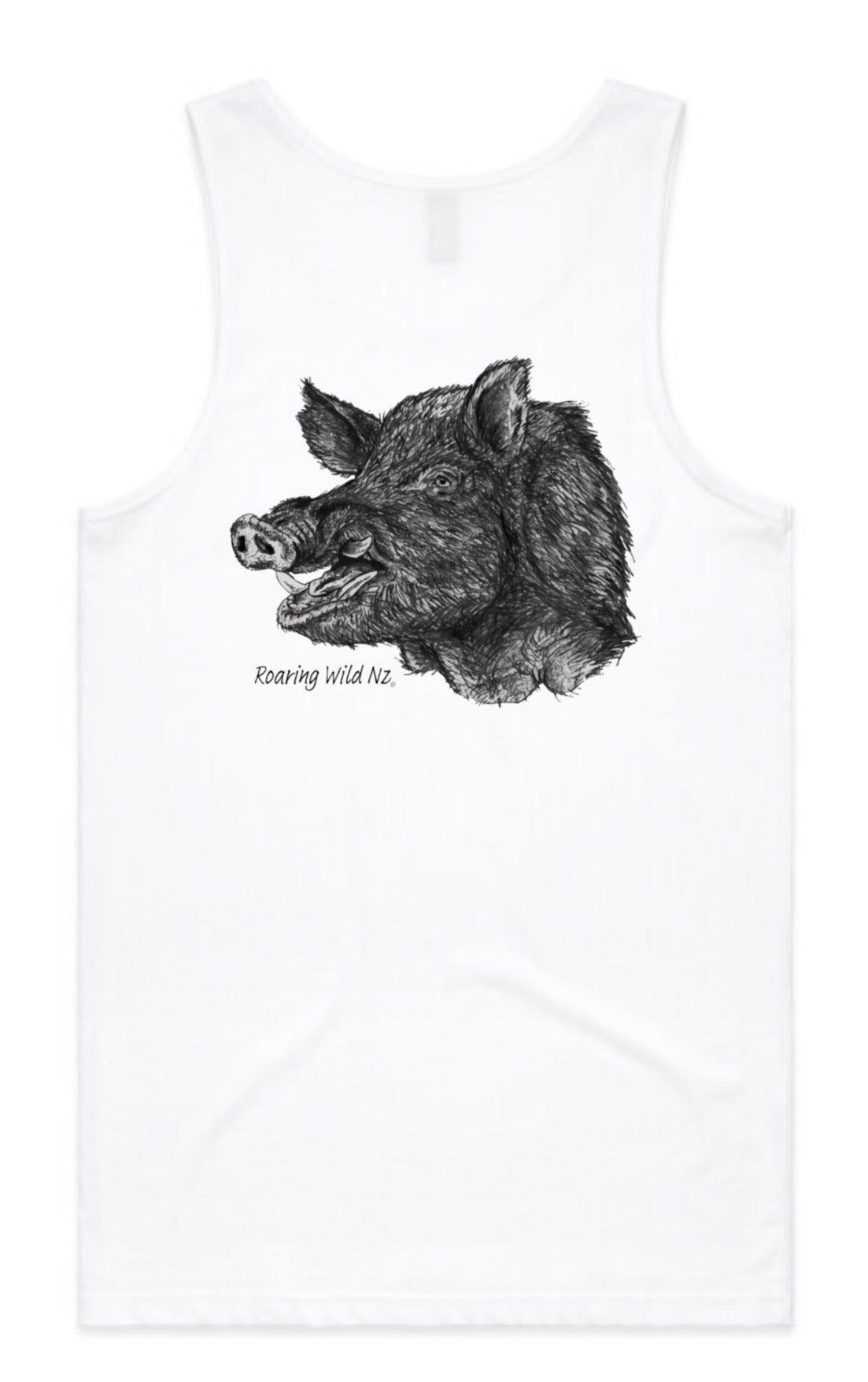 Black and White Boar Head Singlet
