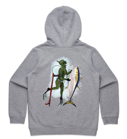 Kids Diver with Yellow Fin Tuna Hoodie