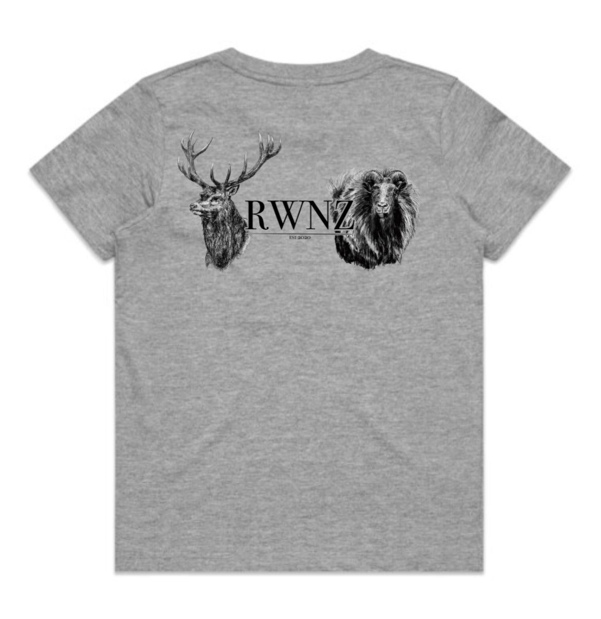 Kids Stag and Bull Tahr Head T-Shirt