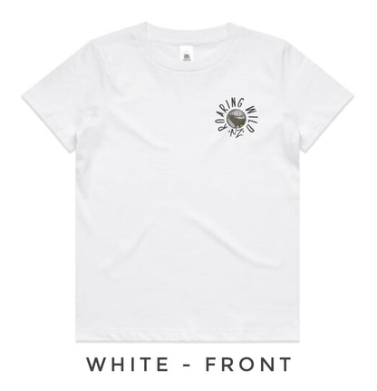 Kids Black and White Stag Head T-Shirt