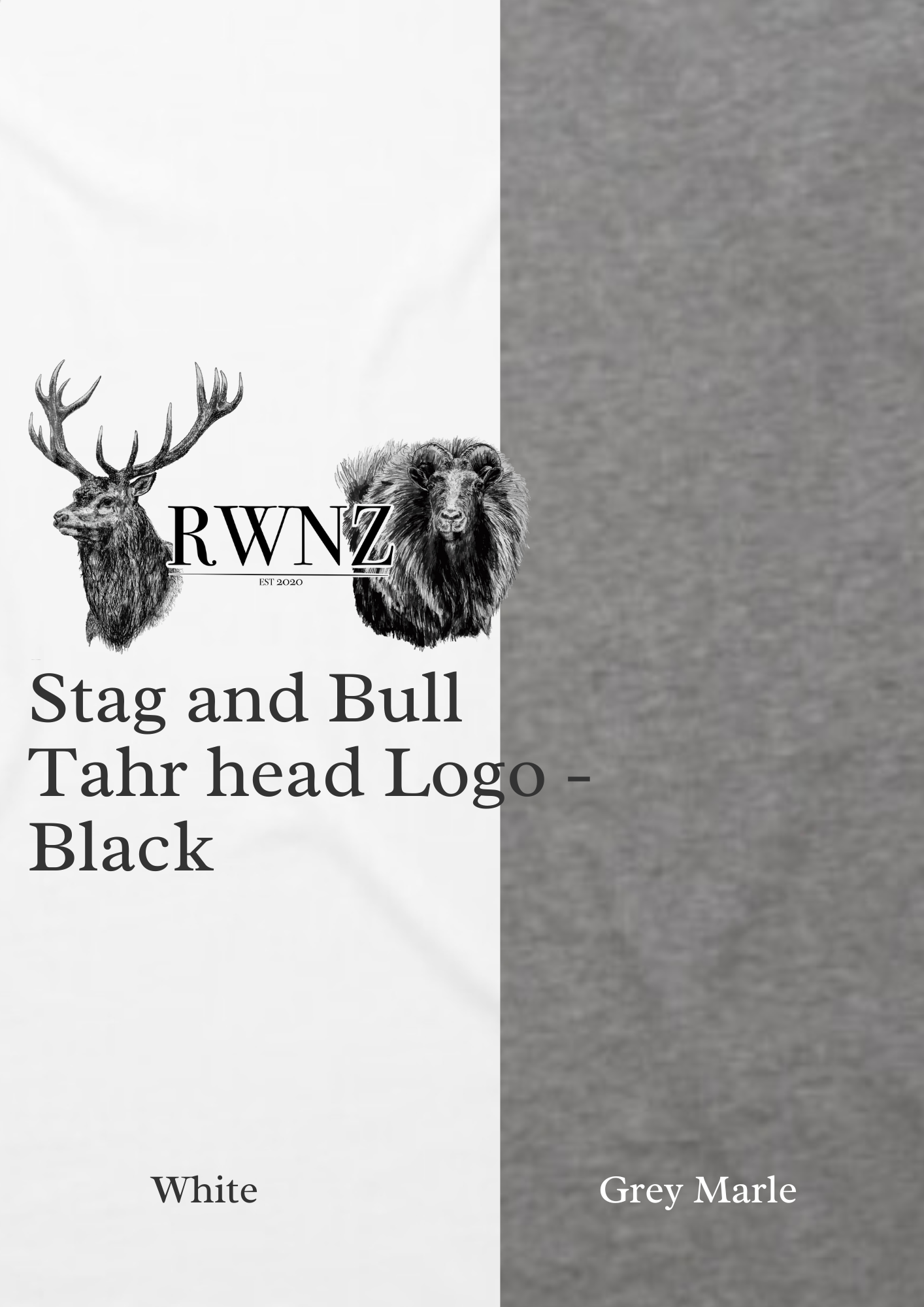 Red Stag and Bull Tahr Head Singlet